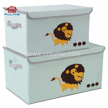 Cartoon Foldable Toy Cardboard Storage Boxes with Lids